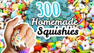 BIGGEST Homemade Squishy Collection EVER memory foam polyfoam makeup sponges and decorated [upl. by Shuping]