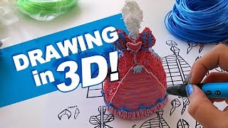 Drawing in 3 DIMENSIONS  Scribbler 3D Pens  drawingwiffwaffles [upl. by Htebasil]