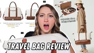 BEST TRAVEL BAG FOR WOMEN  Bostanten leather carry on bag review [upl. by Ahsotan435]