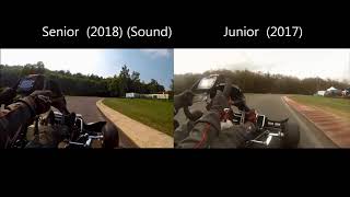 Rotax Max Junior vs Senior  Onboard GoPro Kartbahn Kerpen [upl. by Aroda]