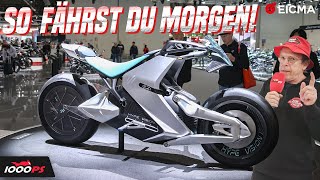 Was bringt die Zukunft MotorradPrototypen und Antriebe von morgen auf der EICMA 2023 [upl. by Nemraciram]