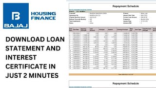 Bajaj Housing Finance Loan Statement Online  Loan Statement Kaise Nikale ALLINME [upl. by Bonina911]