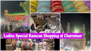 Shopping Around Charminar in 4K  Ramzan ki Raunaq streetshopping viral trendingvideo charminar [upl. by Naiva]