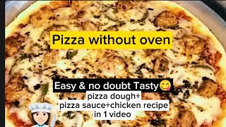 Chicken Pizza Recipe youtube viral video chickenpizzawithoutoven Tastytreats4321 [upl. by Quintus586]