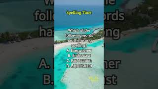 Spelling Time 491 spelling englishlearning englishvocabulary questions quiz [upl. by Eivla]