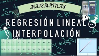 Interpolación mediante Regresión Lineal Calculadoras Casio [upl. by Haddad768]