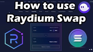 How to use Raydium Swap  Solana DEX [upl. by Alidis]