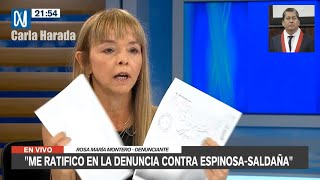 Esposa del exmagistrado Eloy EspinozaSaldaña se ratifica en su denuncia por violencia familiar [upl. by Serafine]