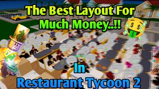 THE BEST🤑 LAYOUT FOR STARTER IN RESTAURANT TYCOON 2 ROBLOX [upl. by Cathy]