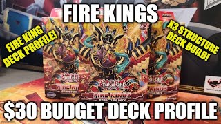 YUGIOH FIRE KINGS STRUCTURE DECK 30 BUILD DECK PROFILE DECEMBER 2023 [upl. by Thibault]