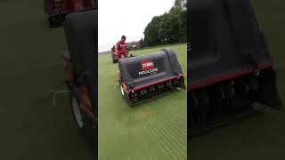 Aeration fairway toro procore 648 golf course maintenance Campo de golf Mantenimiento algo bien [upl. by Eeneg976]