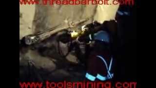 Thread Bar Bolt Installation for underground mining support [upl. by Krigsman]