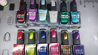 Checking out the HOLO TACO Birthstones collection Not Sponsored nailart swatching [upl. by Colver]