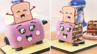 Cute Toaster amp Happy Toast  Cake Decorating  Tan Dulce [upl. by Yerdua]