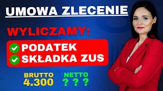 Jak wyliczyć podatek i ZUS od umowy zlecenia Przykłady KROK po KROKU [upl. by Lily147]