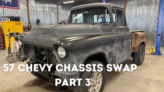 57 Chevy Truck on a Tahoe Chassis Swap Part 3 [upl. by Fried483]