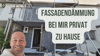 Wärmedämmung  WDVS Fassadendämmung privat bei mir zu Hause [upl. by Rodablas]