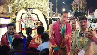 Cricketer VVS Laxman Spotted At Tirumala Temple Brahmotsavam With His Family [upl. by Dino]