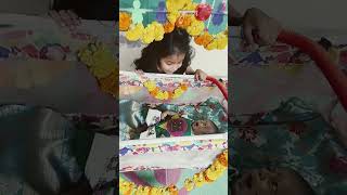 Chinna bamardi with pedda vadina ANVI 21st day celebrations babyboystyle funnybaby cute baby [upl. by Mad]