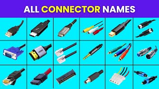 All Types of Connector Names and Pictures  USBC HDMI VGA LAN RJ45 SATA M2 PCIe XLR PS2 [upl. by Annoirb331]