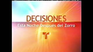 Telemundo  Decisiones  Promo 2007 [upl. by Oicelem154]