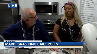 2We are with Nina Creole making her Mardi Gras Gentilly King Cake Rolls [upl. by Seftton364]