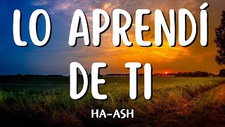 HAASH  Lo Aprendí de Ti LetraLyrics [upl. by Daniyal]