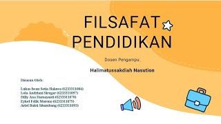 Filsafat Pendidikan [upl. by Nylla]