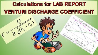 Lab data processing calculations for Venturi meter lab report [upl. by Jenkel964]