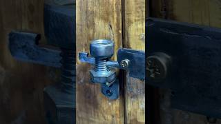 Simple idea with gate latch lock  mechanism lock  DIY  Craft  New style [upl. by Ariait608]