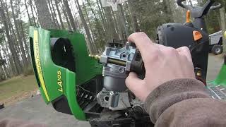 John Deere LA105 finally runs right Lopsided deck spindles pt 3 [upl. by Miles247]