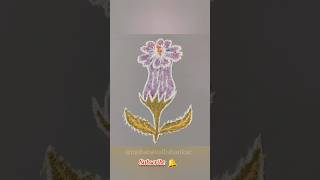 குறிஞ்சி மலர் கோலம்❣️kurinji flower shorts mohanavallishankar rangoli freehandrangoli [upl. by Allicerp696]