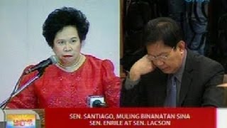 UB Sen Santiago muling binanatan sina Sen Enrile at Sen Lacson [upl. by Burhans]