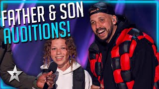 Top Father amp Son Auditions on Got Talent [upl. by Ylelhsa8]