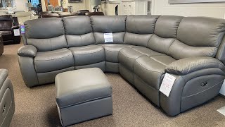 Chessington Corner Suite Electric Reclining Video  Stocked In Grey Leather [upl. by Omar]