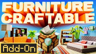 FURNITURE CRAFTABLE  Minecraft Marketplace Addon  Showcase [upl. by Ruella]