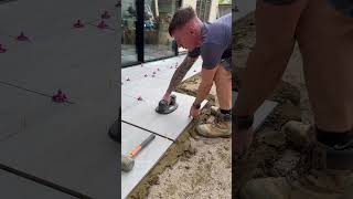 How to lay porcelain slabs  howto construction diy builder [upl. by Fortuna]