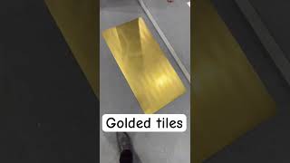 Latest vitrified tiles golden edition  tiles highlighter  golden tiles  gold [upl. by Ayhtak]