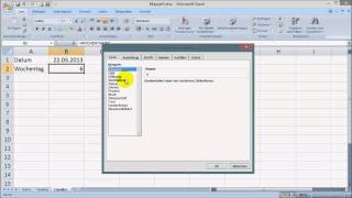 Excel Wochentag aus Datum ermitteln [upl. by Boy281]