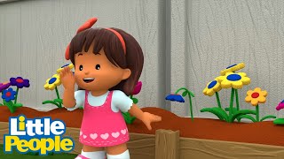 Little People  Check Out this CRAZY Flower 🌷  Educational Cartoons  Little People Fisher Price [upl. by Cadmar]