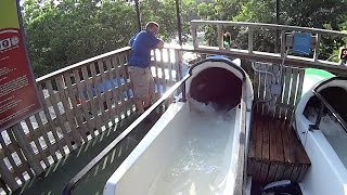 Twisting Tubular Water Slide at Schlitterbahn New Braunfels [upl. by Hallett]