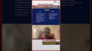 Bronchial Artery Embolisation in Hemoptysis by Dr Akhil Monga  Conceptual Radiology [upl. by Absa]