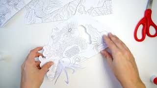 Coloring Popup Book  Under the Sea  Tutorial Video [upl. by Hube964]