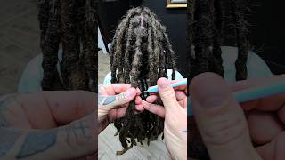 Awesome transformation dreadroot maintenance with crochet hook [upl. by Eerak]