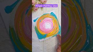 Must try finger painting 💜 painting canvaspainting shorts shortvideo acrylicpainting [upl. by Uzzia]