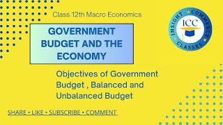 Government Budget and the Economy Objectives of Government Budget Macro Economics  Class 12th [upl. by Nnyluqcaj914]