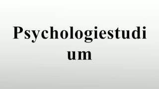 Psychologiestudium [upl. by Nwahsyd802]