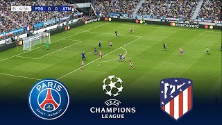 PSG vs ATLETICO MADRID  UEFA Champions League  Full Match All Goals  Pes Gameplay [upl. by Hnil]