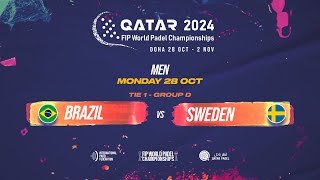 🇧🇷 BRAZIL vs SWEDEN 🇸🇪  Men  Tie 1  GROUP D  FIP WORLD PADEL CHAMPIONSHIPS QATAR 2024 [upl. by Mosnar]