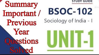 BSOC102Block1UNIT1Sociology of IndiaIUnderstanding India Major DiscoursesINDOLOGICAL DISCOURSE [upl. by Lizned]